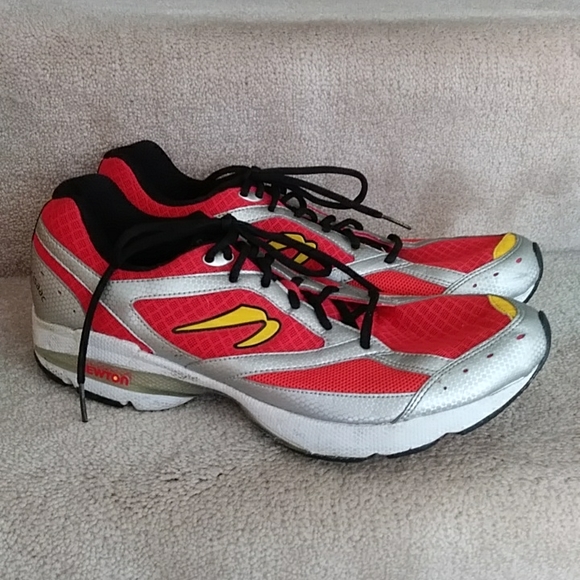 Newton Running Sir Isaac Sneaker Shoe 11.5 Red Silver Yellow - Picture 4 of 15